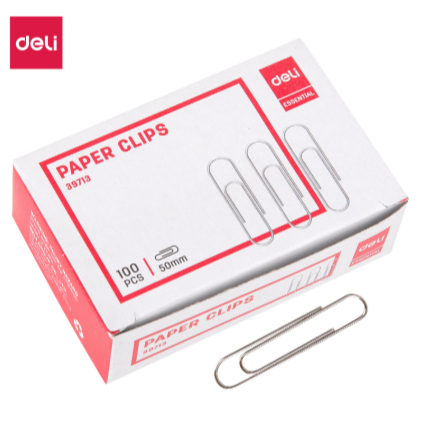 

Klip / Paperclip / Klip Kertas Besar 50mm isi 100 pcs Deli - 39713