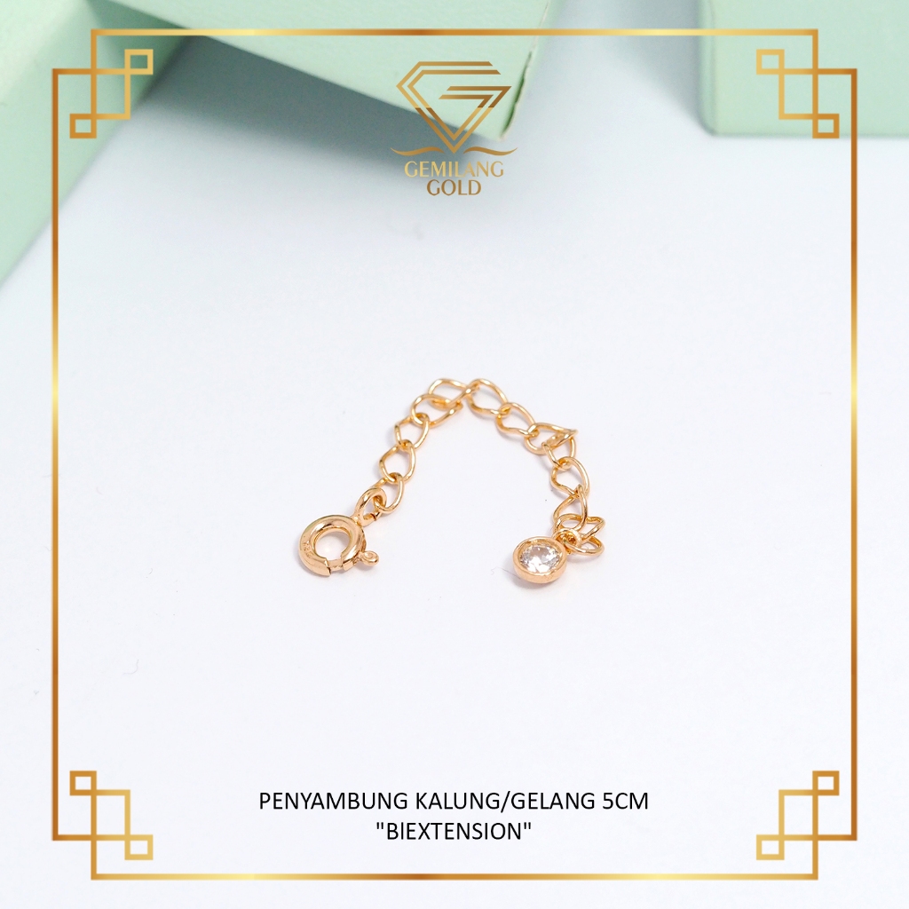 Rantai Emas Extention Kalung Gelang 5cm Kadar 8K, 16K - Gemilang Gold ID