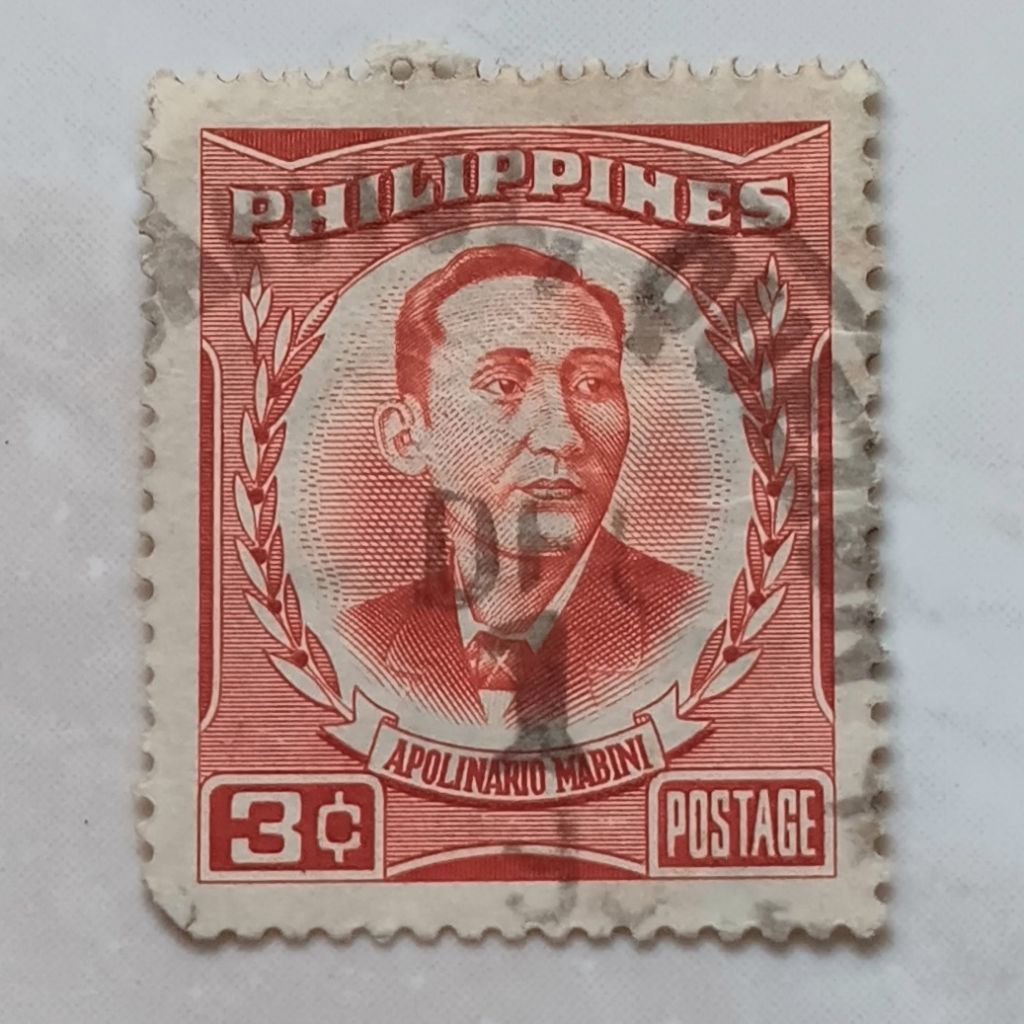 

(AA) Perangko Filipina 1959 Famous Filipinos (1952-1960) - Apolinario Mabini (1861-1903) 3 centavi Used