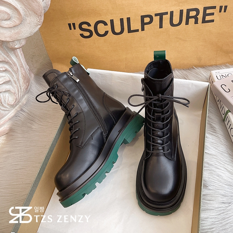 BEST DEALS TZS ZENZY JINMIN BOOTS - SEPATU BOOTS WANITA - BOOTS HITAM - BOOTS KOREA FASHION