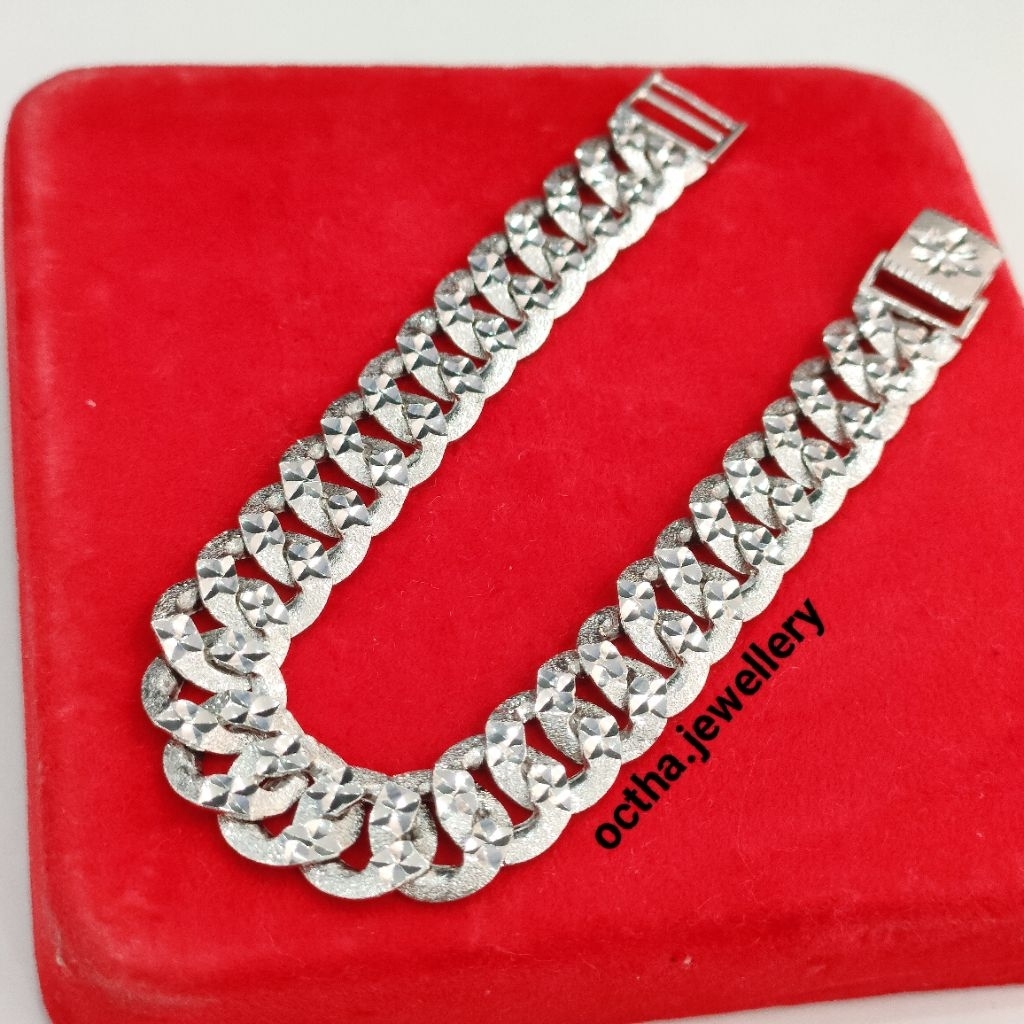 GELANG RANTE SISIK NAGA DEWASA PERAK 925 ASLI LAPIS MAS