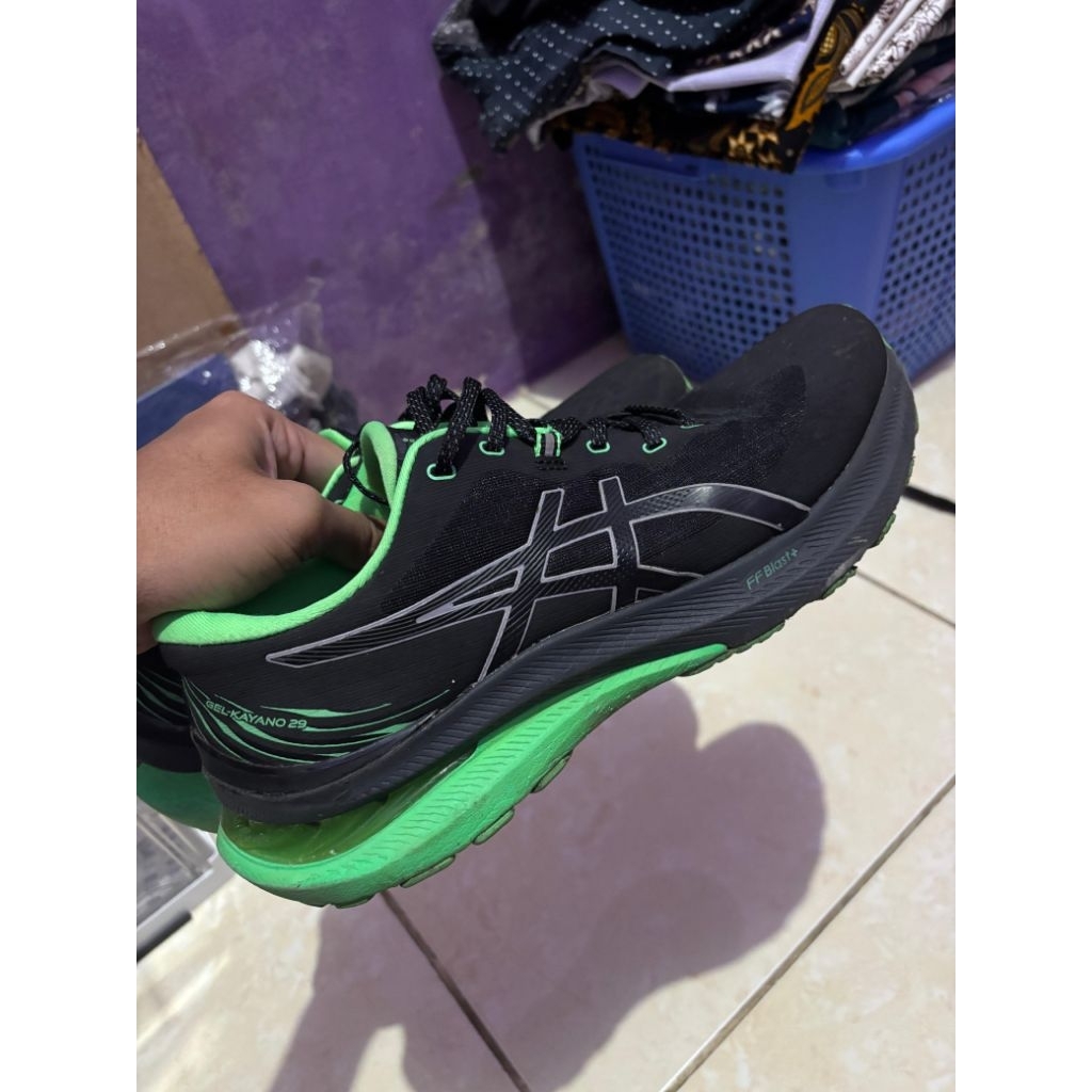 ASICS GEL-KAYANO 29 Hitam Hijau ORIGINAL