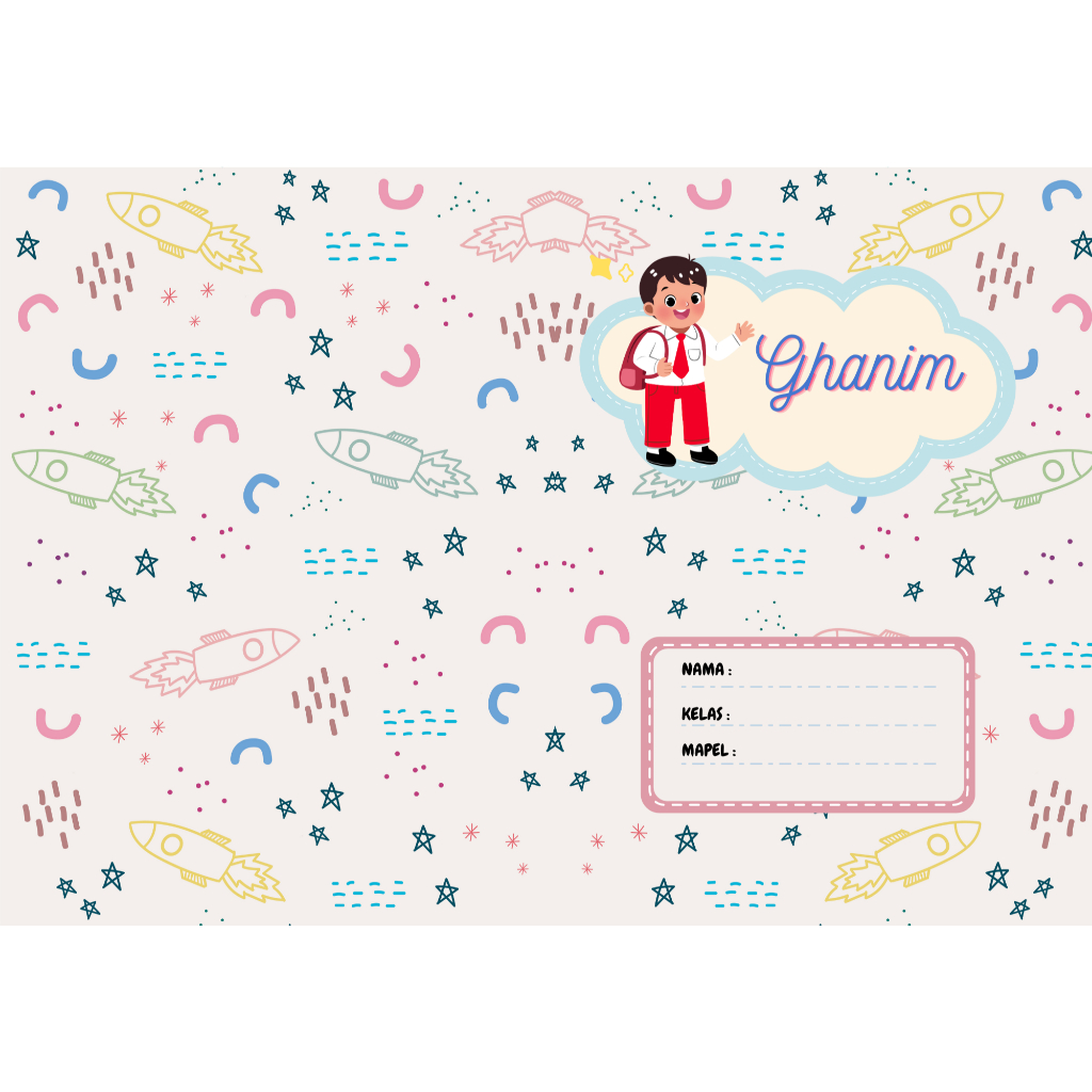 

Buku Tulis Custom (Nama,Mapel,Kelas,No.Absen) Ukuran 21 cm x 16 cm