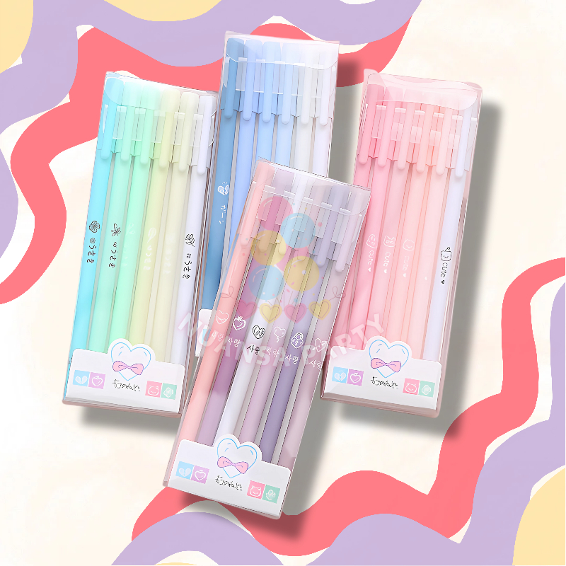 

NP • Pena Gel 0.5 mm Warna Pastel Aesthetic Isi 6 pcs