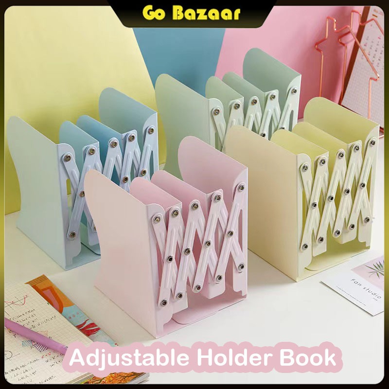 

1PC Adjustable Holder Book Stand Organizer Tempat Meja Buku Lipat