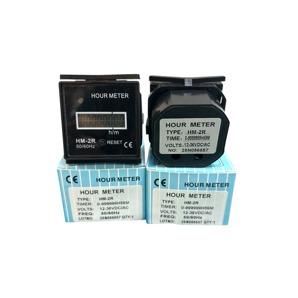 Hour meter HM-2R 12-36VDC/AC (tombol reset)