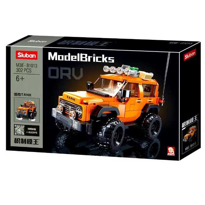 Sluban Model Brick - Truk Militer dengan Meriam (Seri Army)