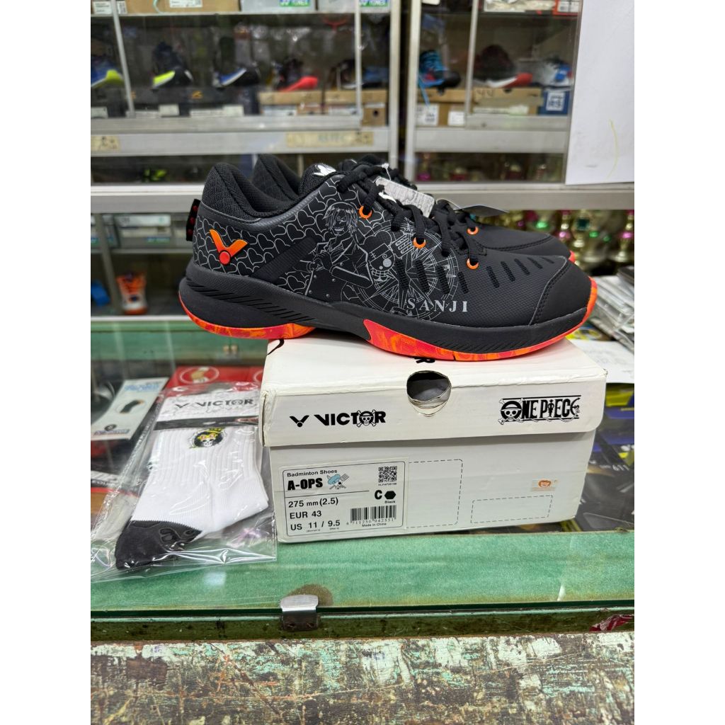 Limited Edition Sepatu Badminton VICTOR One Piece Sanji A-OPS (Size 43) ORIGINAL