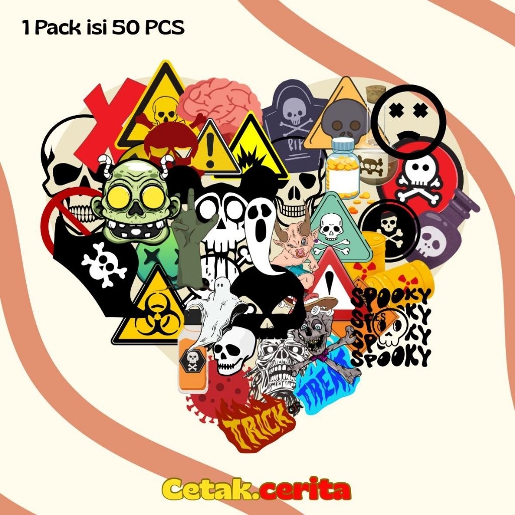 

Stiker Tengkorak Stiker Horor Stiker dark Estetik Stiker