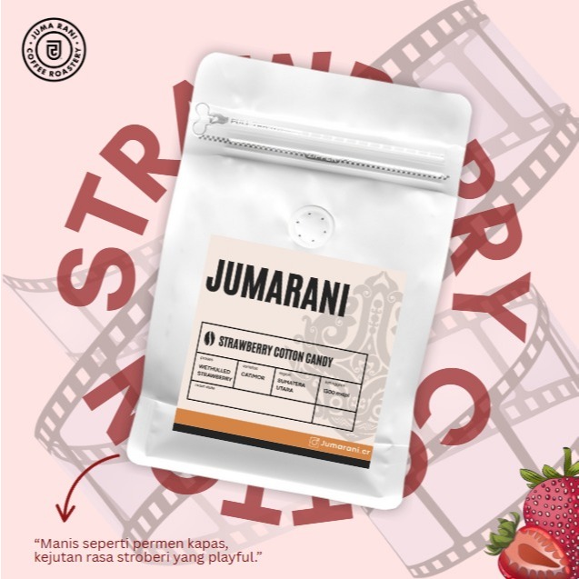

Kopi Arabika Strawberry Cotton Candy (Wethulled Strawberry) 200 Gr