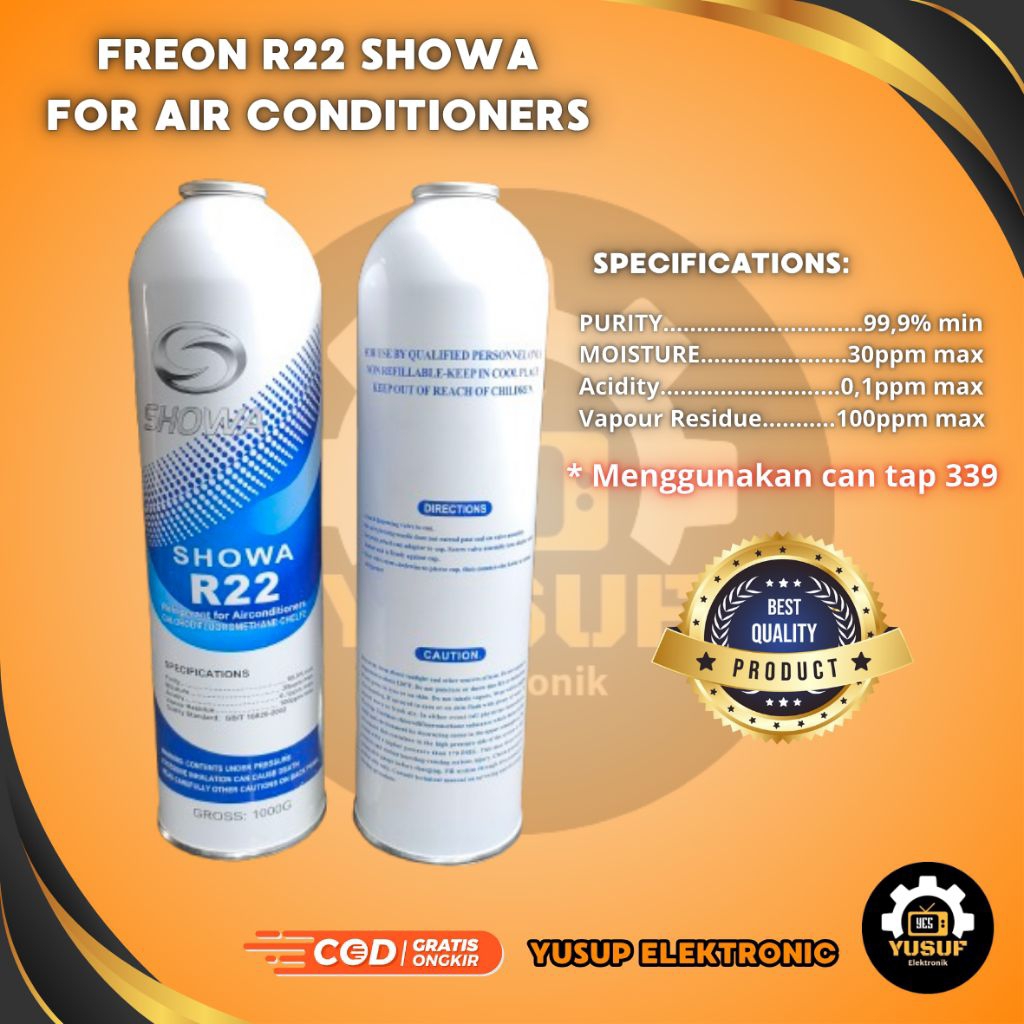 TERMURAH FREON R22 SHOWA FREON SHOWA REFRIGANT SHOWA  | FREON REFRIGANT AC R 22A KEMASAN KALENG gros