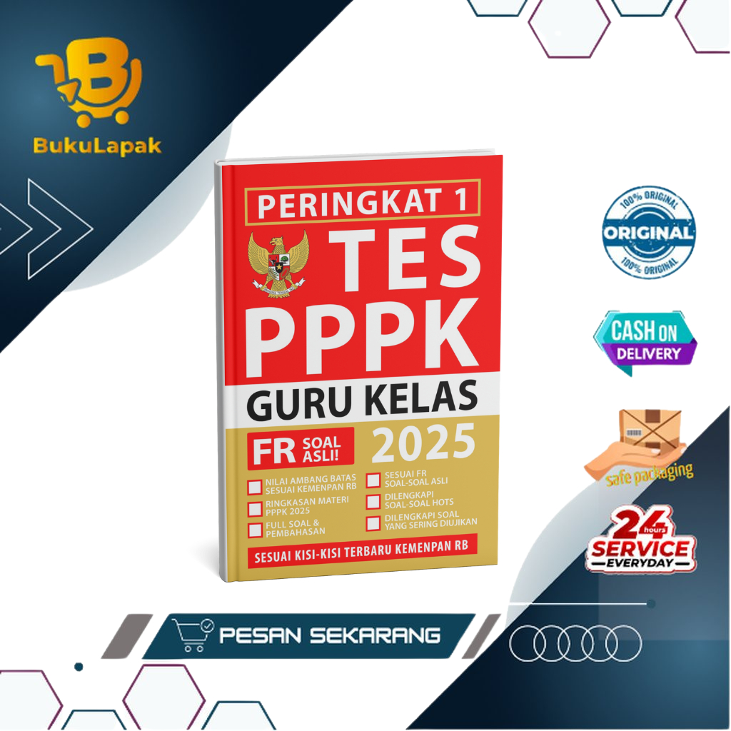 Buku CPNS PPPK - Peringkat 1 PPPK GURU KELAS 2025 - Buku PPPK Guru Kelas