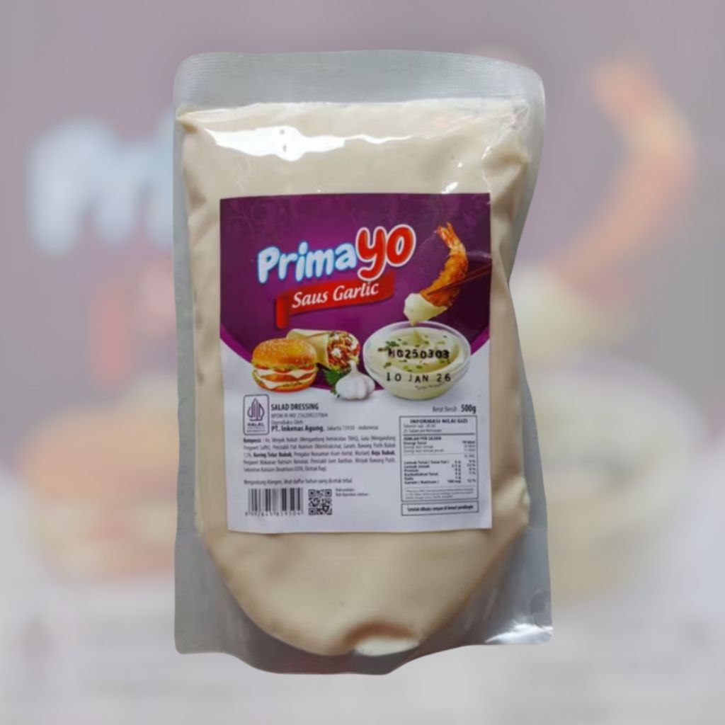 

Primayo Saus Garlic 500gr Halal