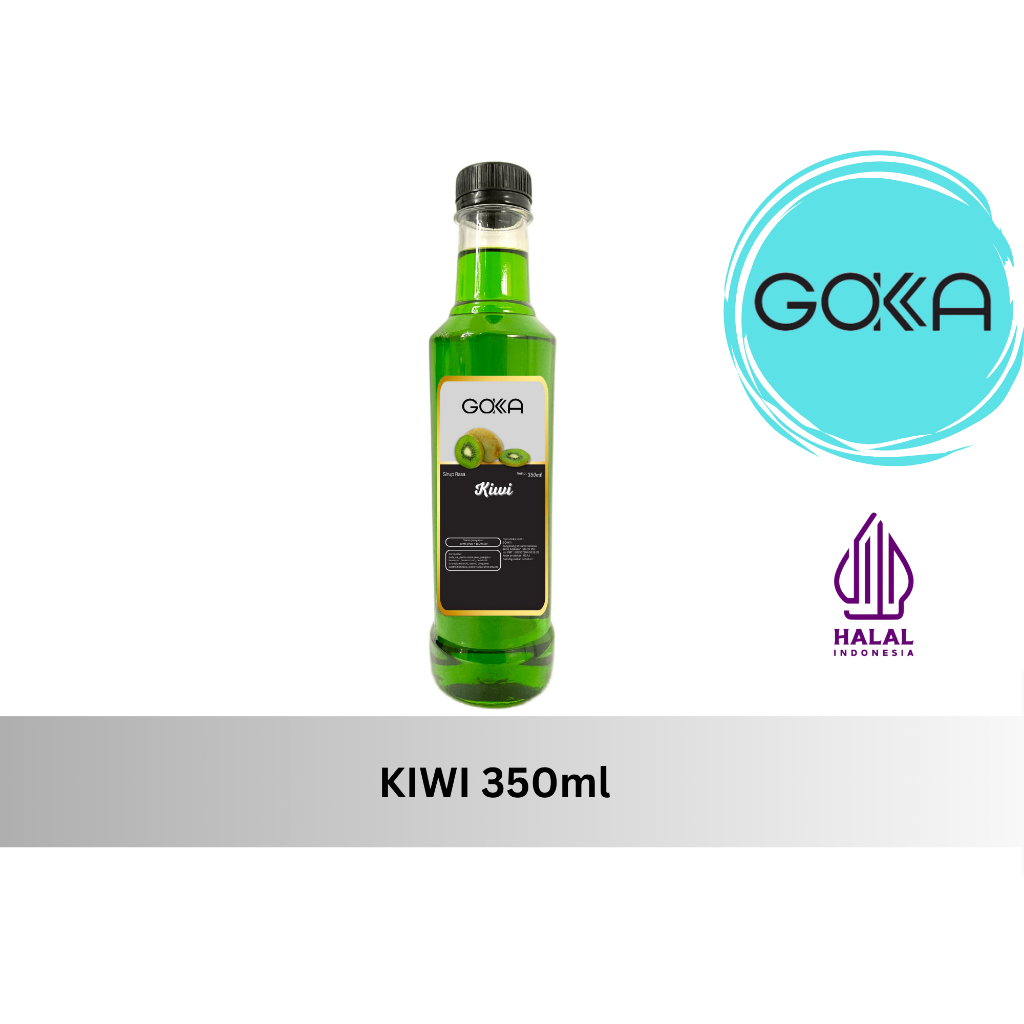 

GOKKA Sirup Minuman Rasa Kiwi 350ml Syrup HALAL