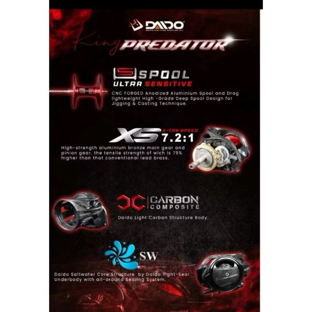 Reel Daido King Predator 300L & 400L