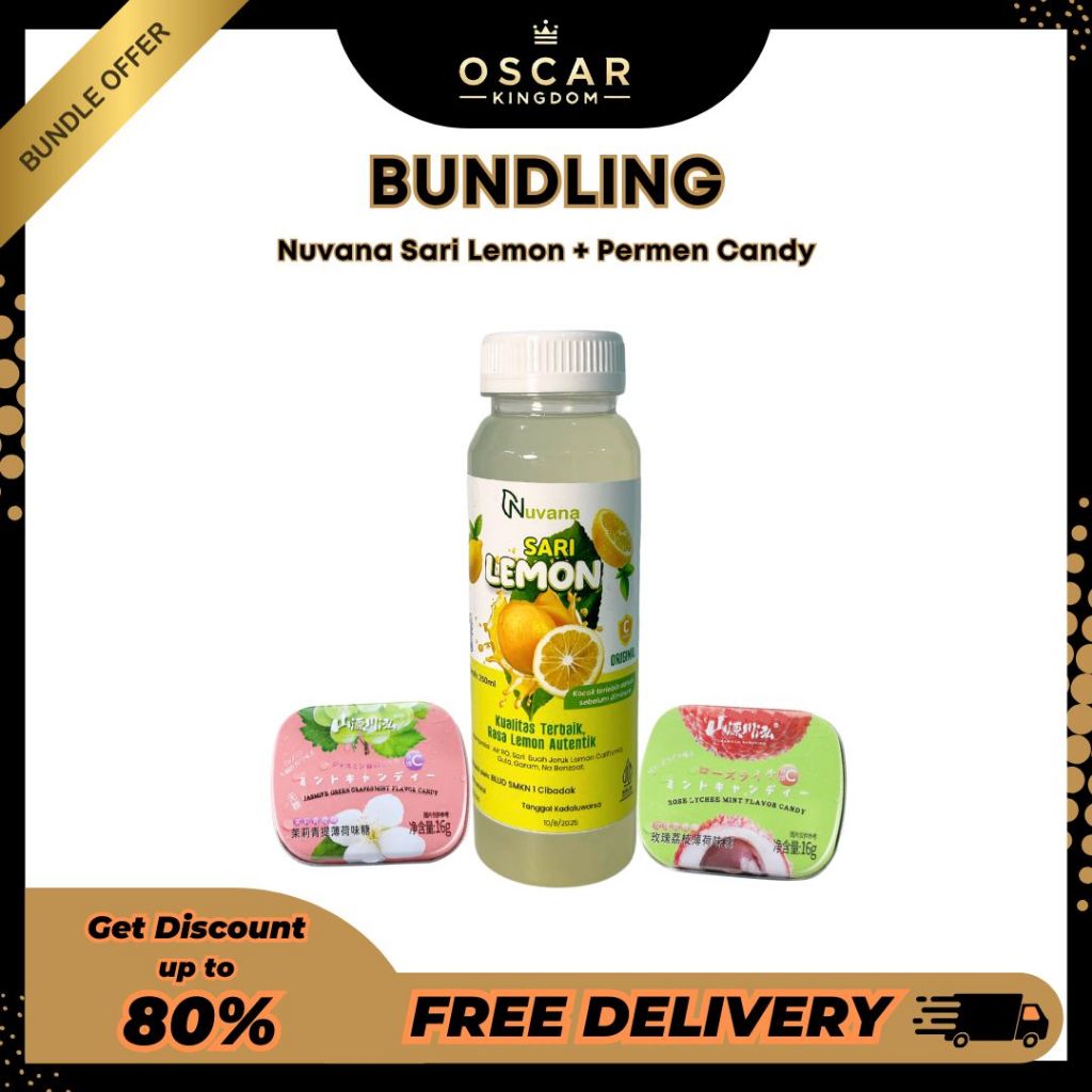 

[BUNDLING] Sari Lemon Nuvana Rasa ORIGINAL + Permen Candy Mint Sea Salt 16gr