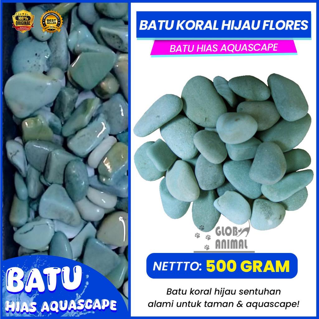 BATU KORAL HIJAU FLORES ECER 500 GRAM batu hijau batu hias taman aquascape