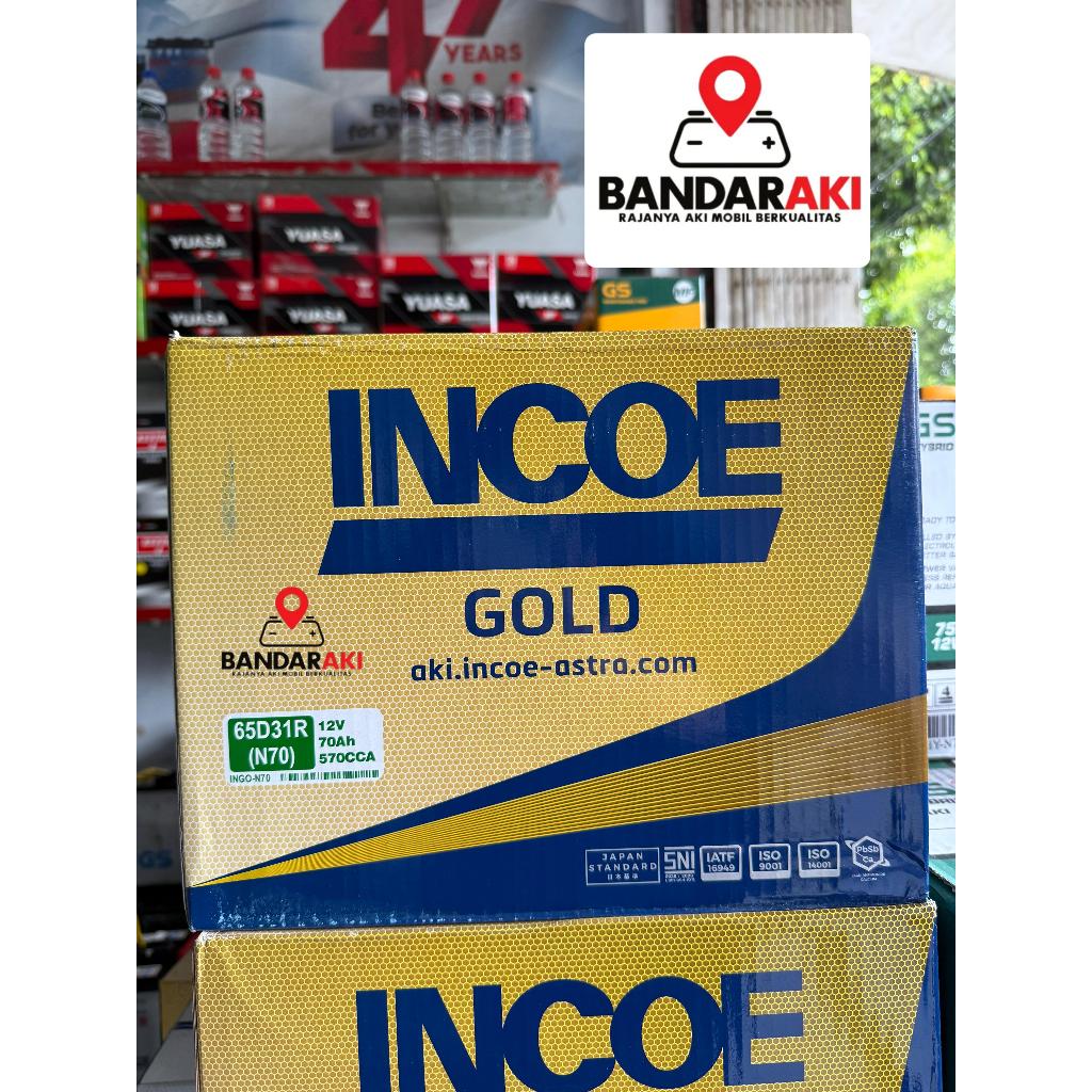 AKI MOBIL 70 AMPER / N70 INCOE GOLD JAMINAN 100% ORIGINAL INCOE BY ASTRA OTOPARTS