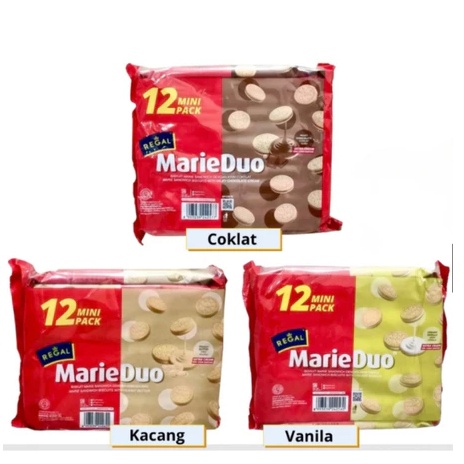 

Regal Marie Duo Isi 12 Mini Pack- Choco, Vanilla, Peanut