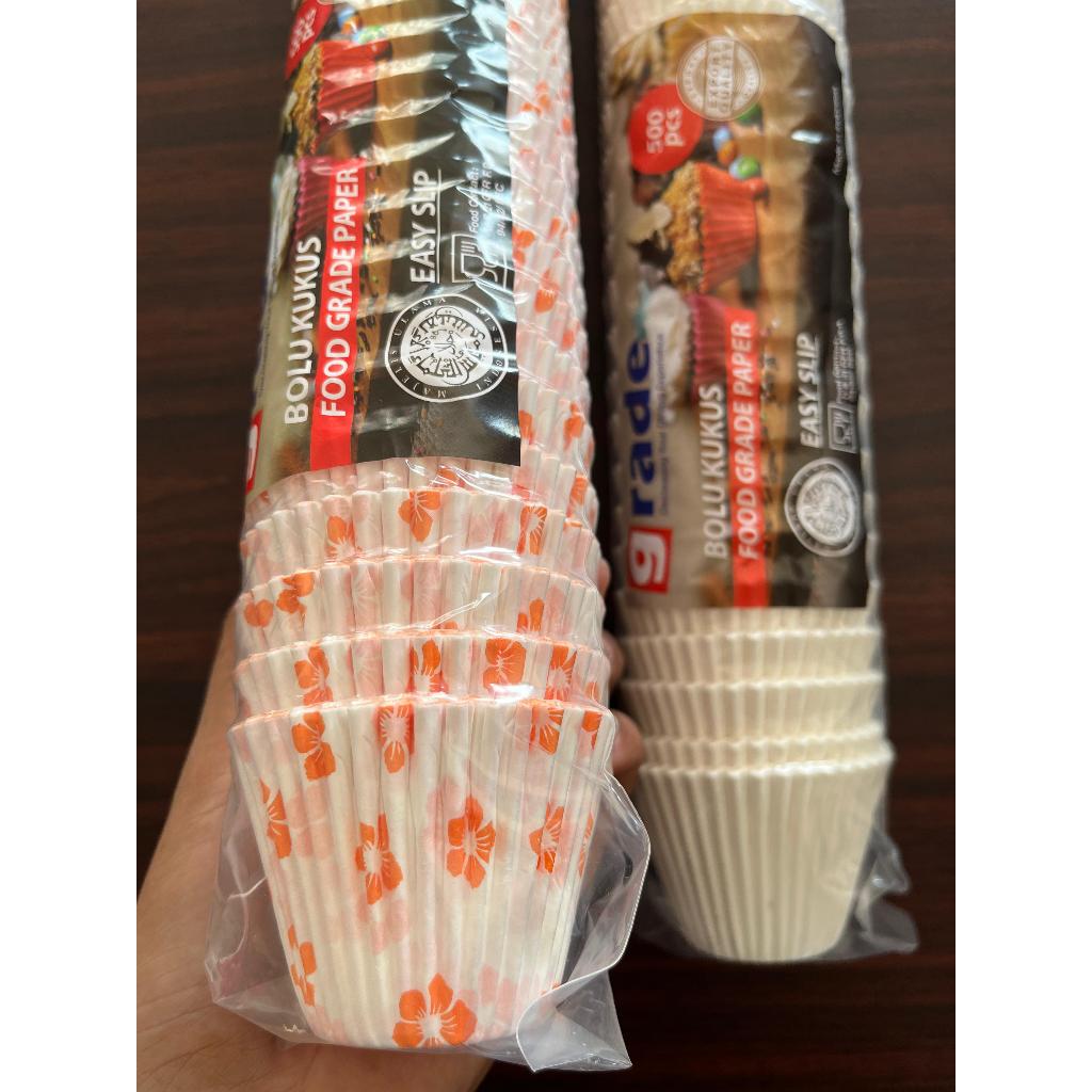 Cake Case Cup Bolu Kukus / Cup Bolu Kukus Kertas Motif & Polos / Kertas Alas Kue isi 500 pcs