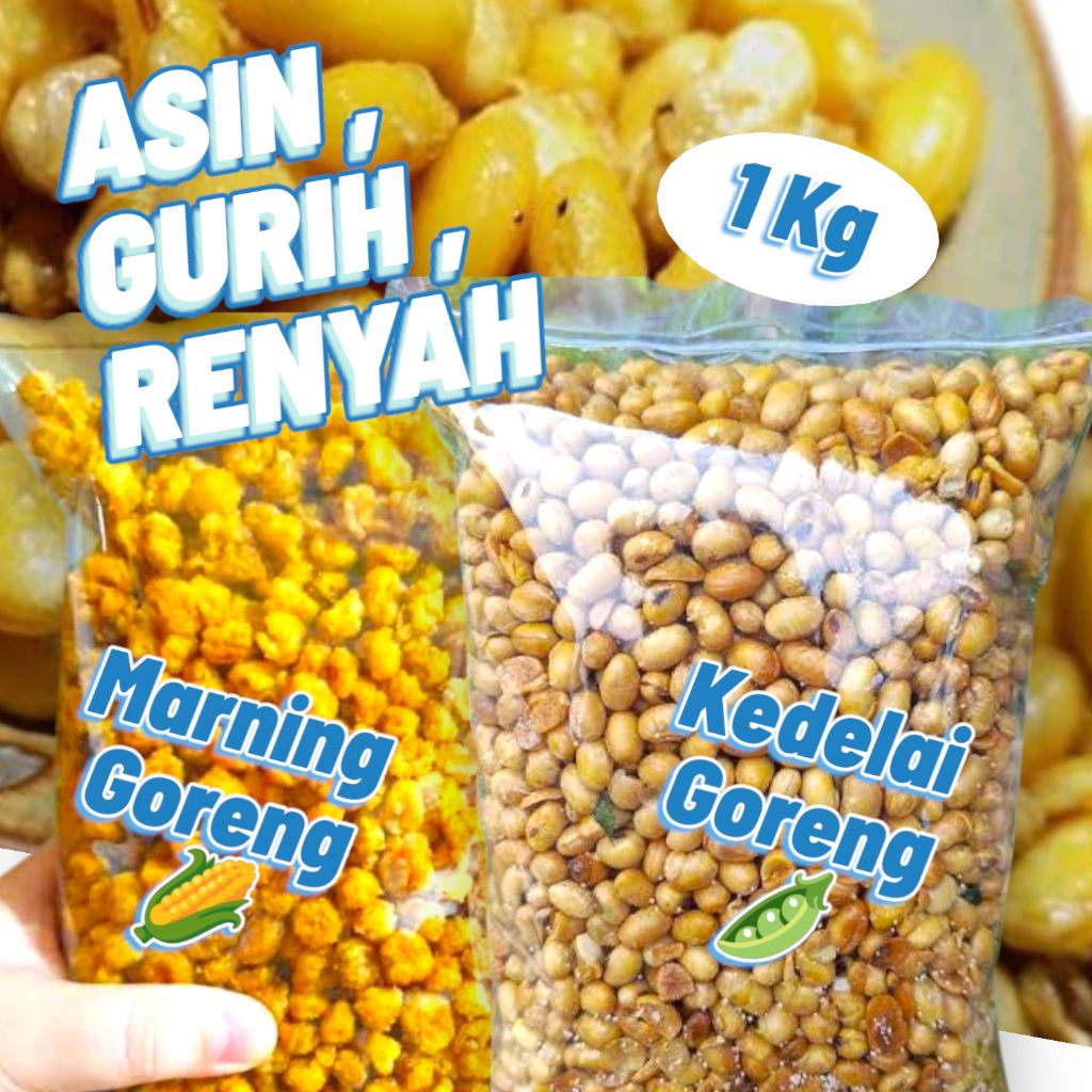

Marning Jagung Goreng Dan Kedelai Goreng Asin Gurih Renyah Berkualitas Kemasan 1 Kg