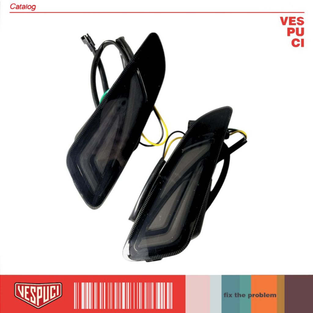 Indicator Turn Signal Lampu Sein Virtu LED White Vespa Matic Matik Metik Sprint Primavera 3V iGet AB