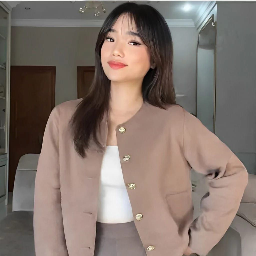 Blazer Wanita Korea - Blazer Wanita Kerja - Kemeja Wanita Kekinian - Blazer Viral
