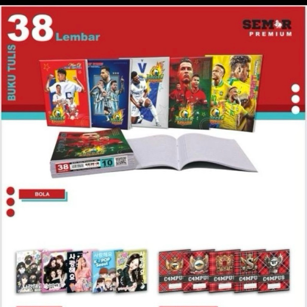 

Semar Buku Tulis per pack isi 10 murah motif lucu 38 Lembar kwarto