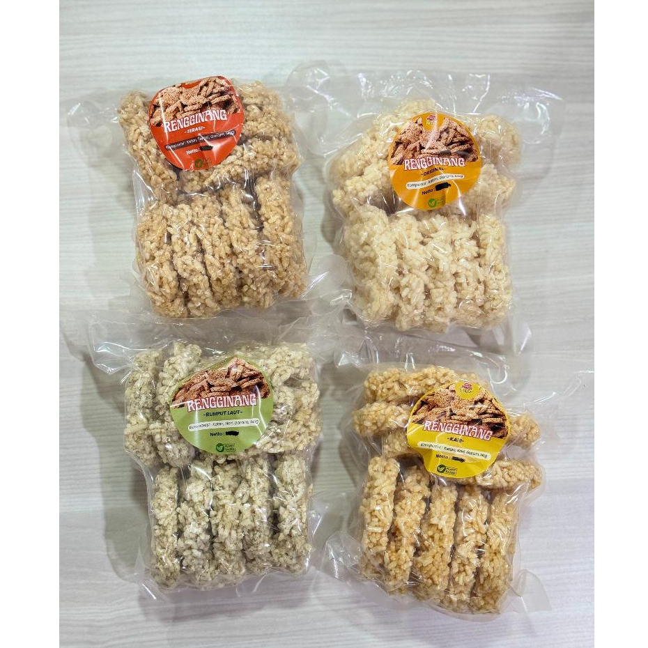 

Rengginang Goreng 150g |100% Vegan | Rasa Original, Terasi, Rumput Laut, Kari