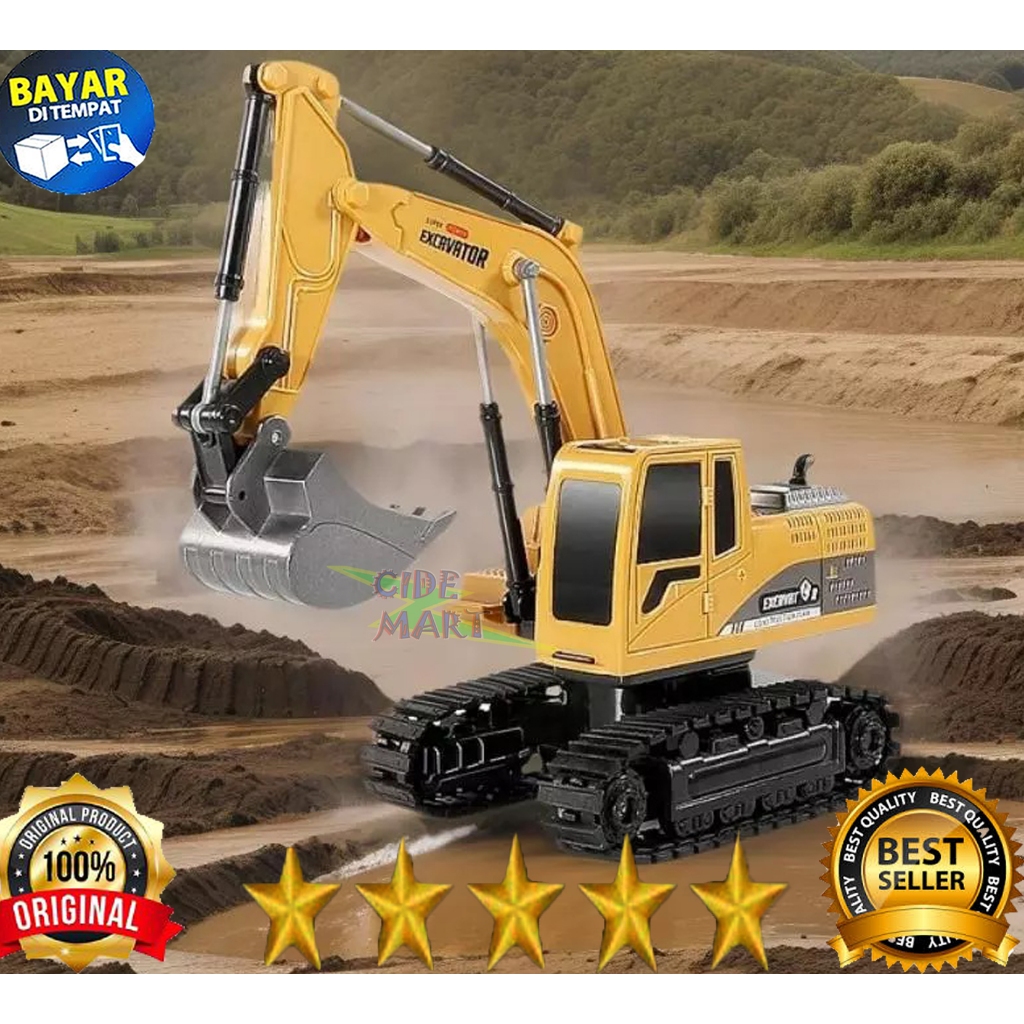 MC Mainan Anak Truk Excavator Remote Control - Mobil Anak Beko RC Pengeruk Pasir / Mainan Mobil Beko
