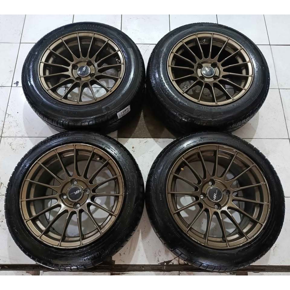 VELG MOBIL BEKAS HSR RACE RING 15 LEBAR 7 PCD 4X100 (VELG ONLY)
