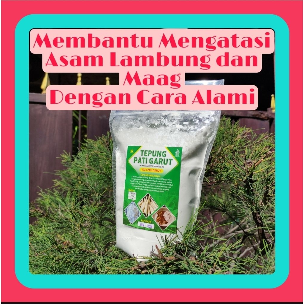 

TEPUNG GARUT 250 Gram /PATI ASAM LAMBUNG/ANGKRIK /ARROWROOT cara alami mengatasi asam lambung dan maag