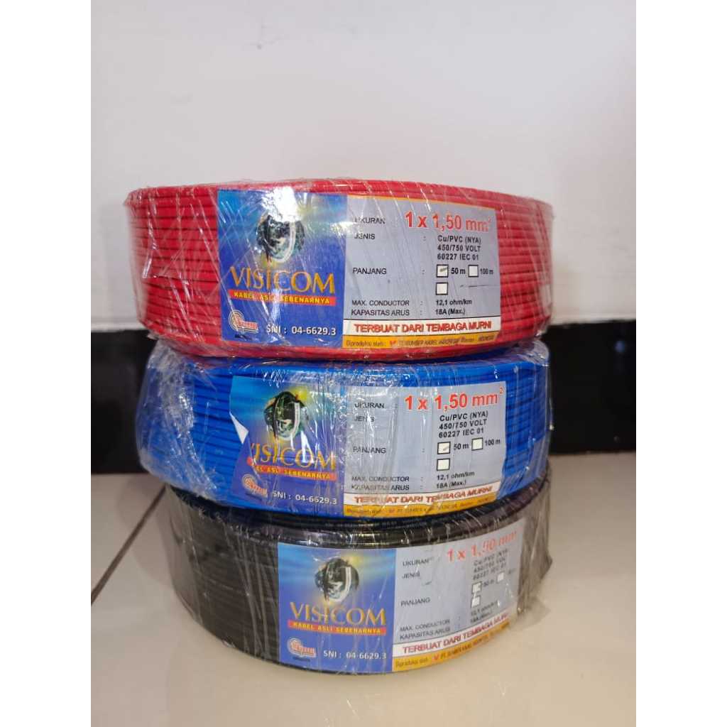 Kabel NYA Visicom 1.5mm/50M / Kabel Visicom 1x1.5