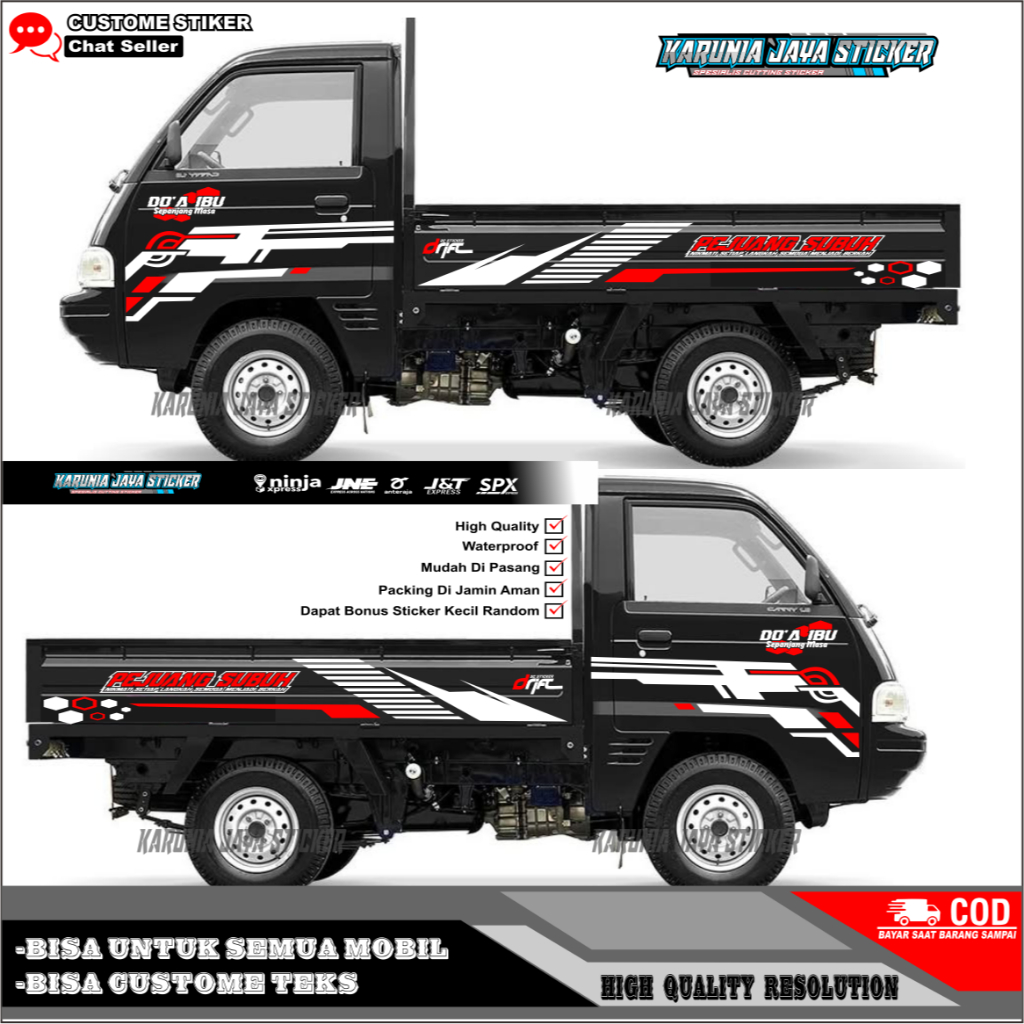 Stiker Mobil Pick Up Carry Futura TSS Terbaru Promo Stiker Mobil Pick Up Al Stiker