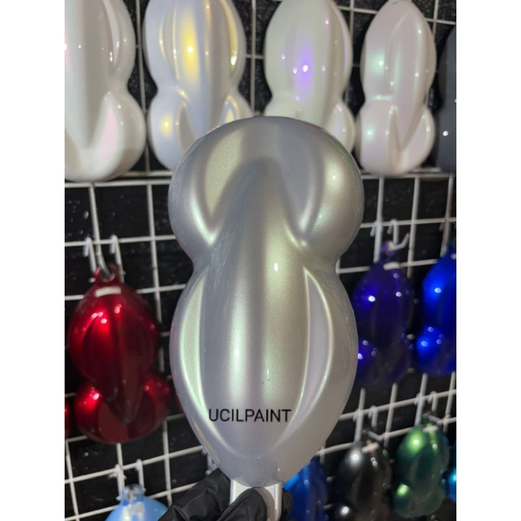 Cat Silver Metalik PU + Free Efeck Lembayung Green PU Polyuretane