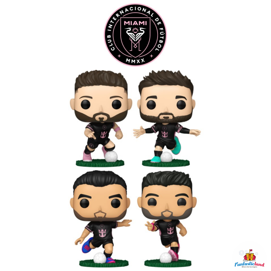 Funko Pop Set Promotion MLS: Inter Miami Freedom to Dream Pop (Away Jersey) - Lionel Messi, Luis Sua