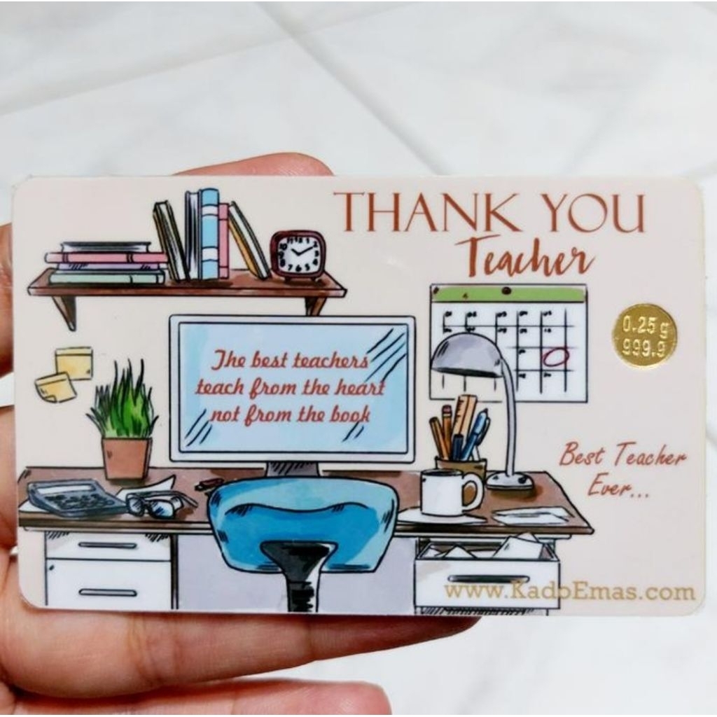 HADIAH KARTU UCAPAN TERIMA KASIH KADO CARD THANK YOU 0.25 GRAM EMAS ANTAM GIFT SERIES 0,25 GR HARTAD