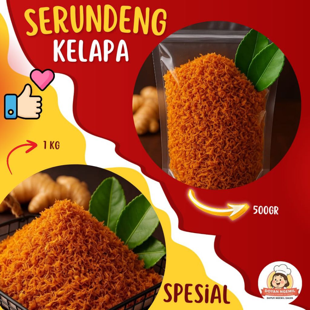 

Serundeng Kelapa Gurih Kering 600gram