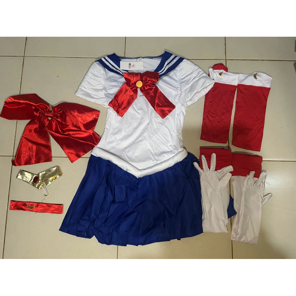 Cosplay Anime Sailor Moon Usagi Kostum Wig Fullset Sailormoon