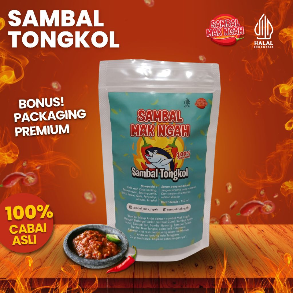 

Sambal Tongkol | Berat bersih 150 ml | Tanpa bahan pengawet | 100% Cabai asli