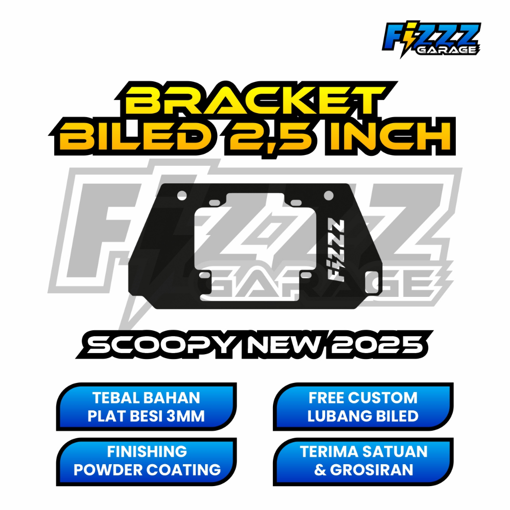 BRACKET BREKET LAMPU BILED CUSTOM SCOOPY NEW 2025