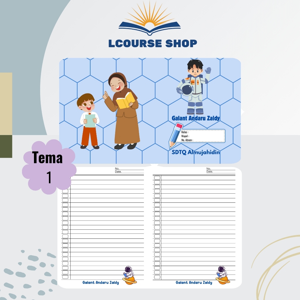 

BUKU TULIS CUSTOM NAMA 30 LEMBAR