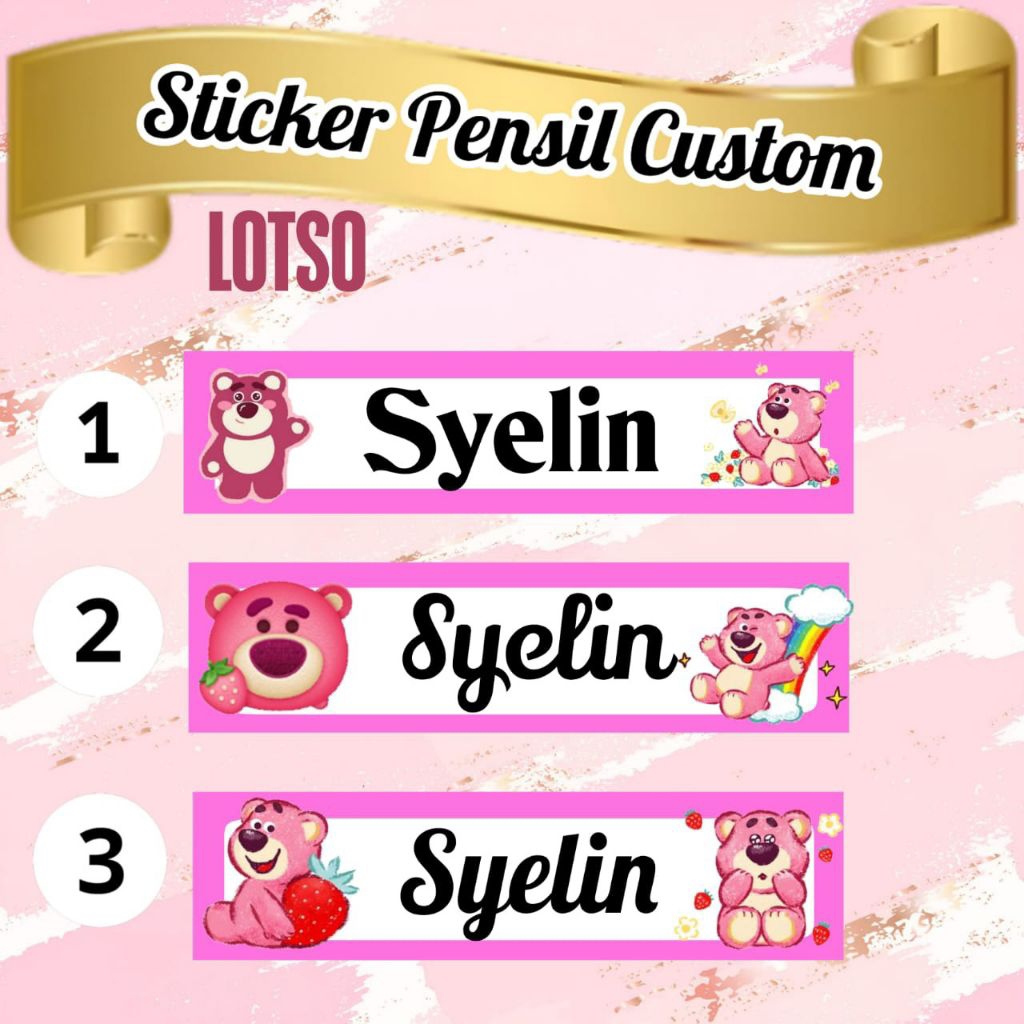 

STIKER PENSIL / PULPEN MOTIF LOTSO 2