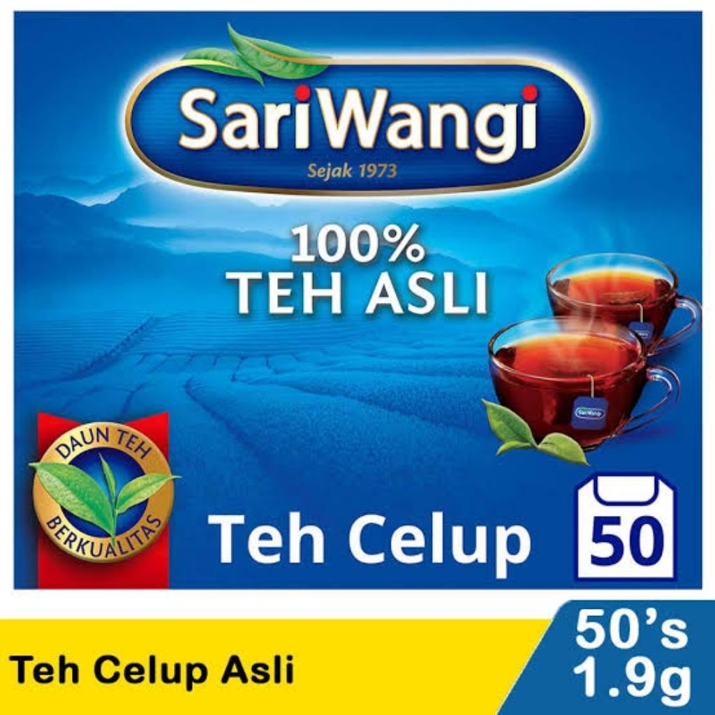 

TEH SARIWANGI ISI 50 PCS / TEH CELUP / TEH ASLI