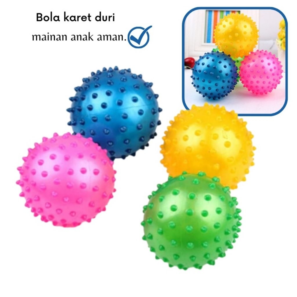 bola karet duri besar / mainan bola karet anak / mainan anak murah