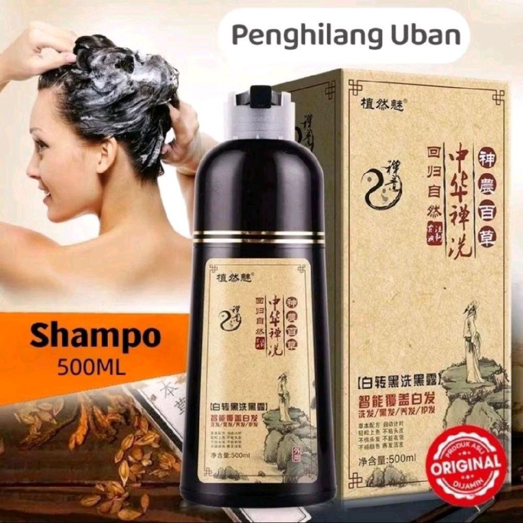ZEIN Shampoo Extract Gingseng & Tea Bran By Ton Xi (Shampoo Uban) | Shampo Penghitam Rambut Herbal 5