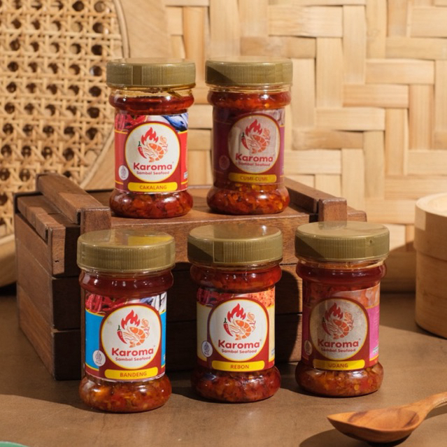 

PAKET BUNDLING SAMBAL SEAFOOD KAROMA KEMASAN all Varian 150 gram - Sambel Instan Sehat kaya protein