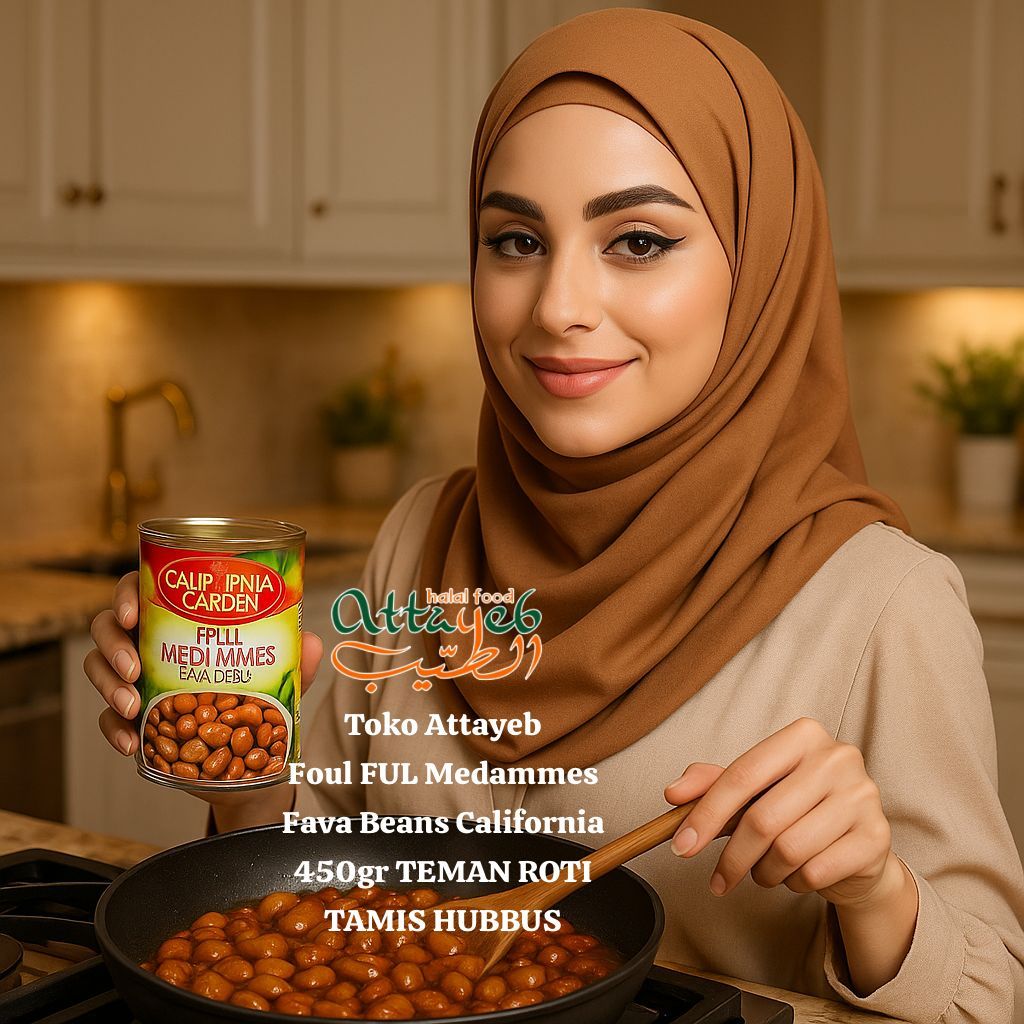 

Foul FUL Medammes Fava Beans California 450gr TEMAN ROTI TAMIS HUBBUS (exp 2026)