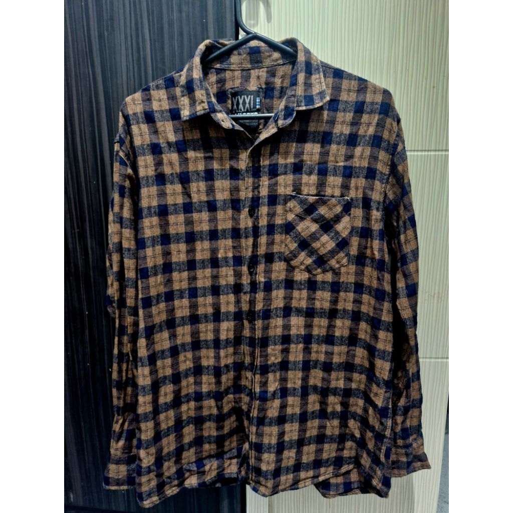 KEMEJA FLANEL OVERSIZE UNISEX CEWEK COWOK (pl)