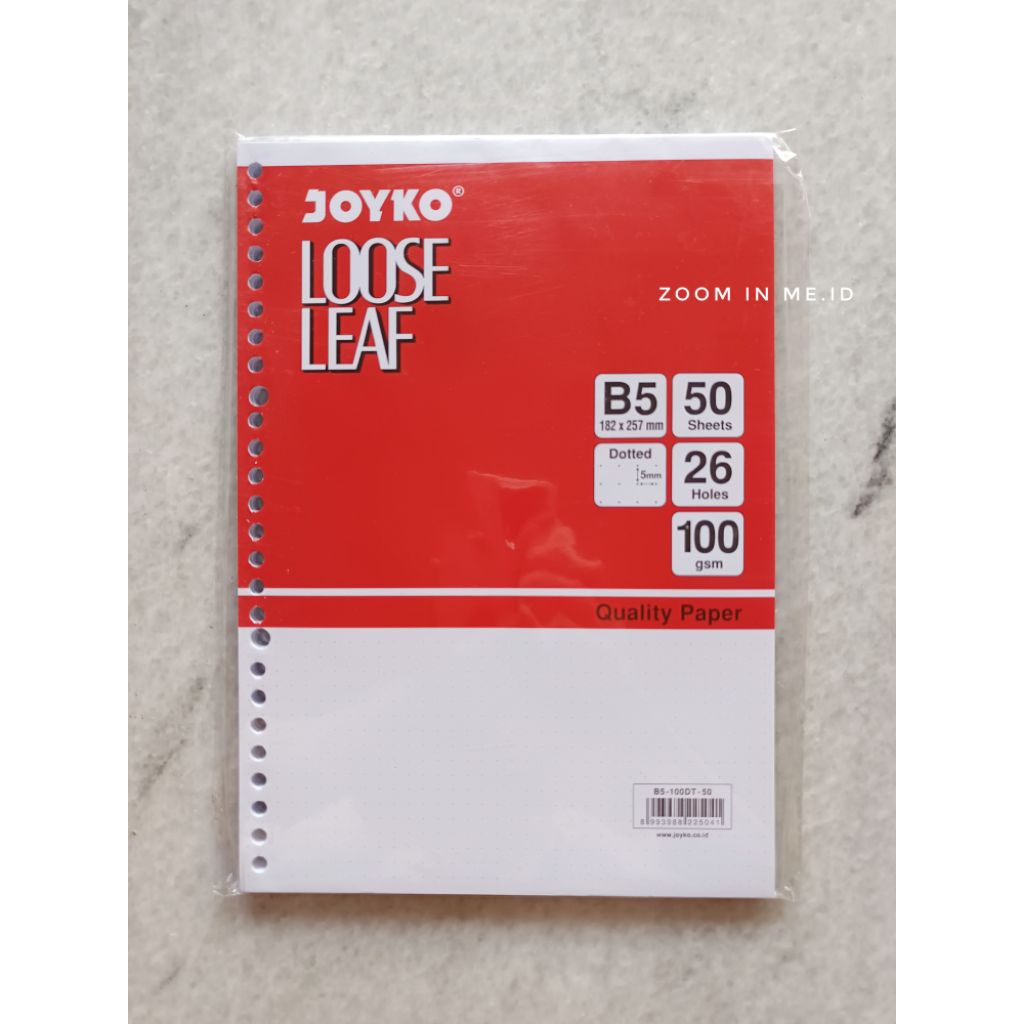 

[NEW] LOOSE LEAF JOYKO B5